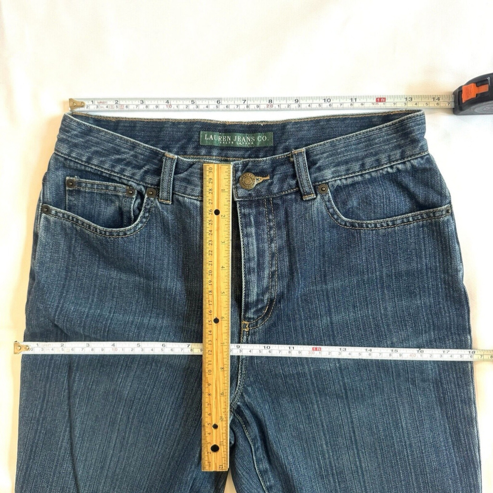 Vintage Lauren Jeans Ralph Lauren Bootcut Floral Print Cotton Dark Size:4 - Picture 6 of 13